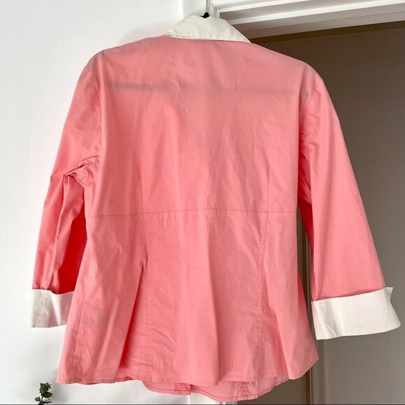 Reiatmans Pink Office  Button Up Shirt Womens Back to Office Outfit sz XL - Picture 2 of 5